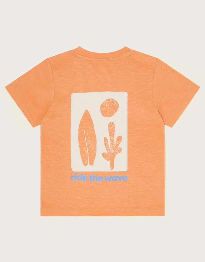 Surf Print T-Shirt, Orange (ORANGE), large