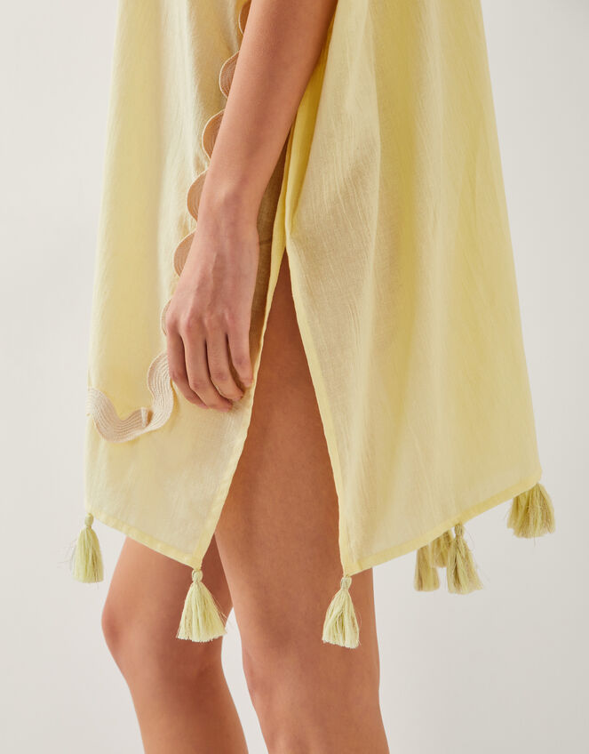 Suzie Tassel Kaftan Cover Up, Yellow (YELLOW), large
