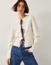 Tula Tie Cardigan, Ivory (IVORY), large