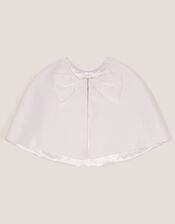 Duchess Bow Twill Cape, Ivory (IVORY), large