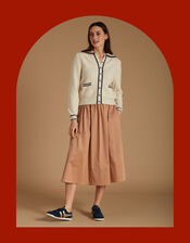 Mirla Beane Cecilia Cashmere Cardigan, Cream (CREAM), large