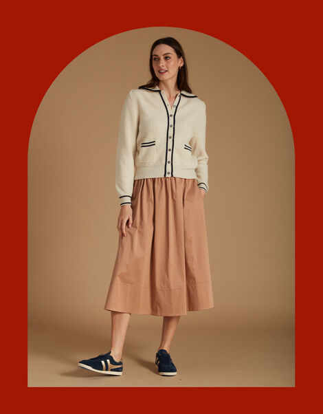 Mirla Beane Cecilia Cashmere Cardigan, Cream (CREAM), large