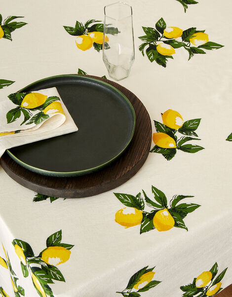 Lemon Print Tablecloth, , large