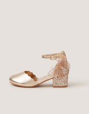 Butterfly Scallop Two Part Heels, Gold (GOLD), large