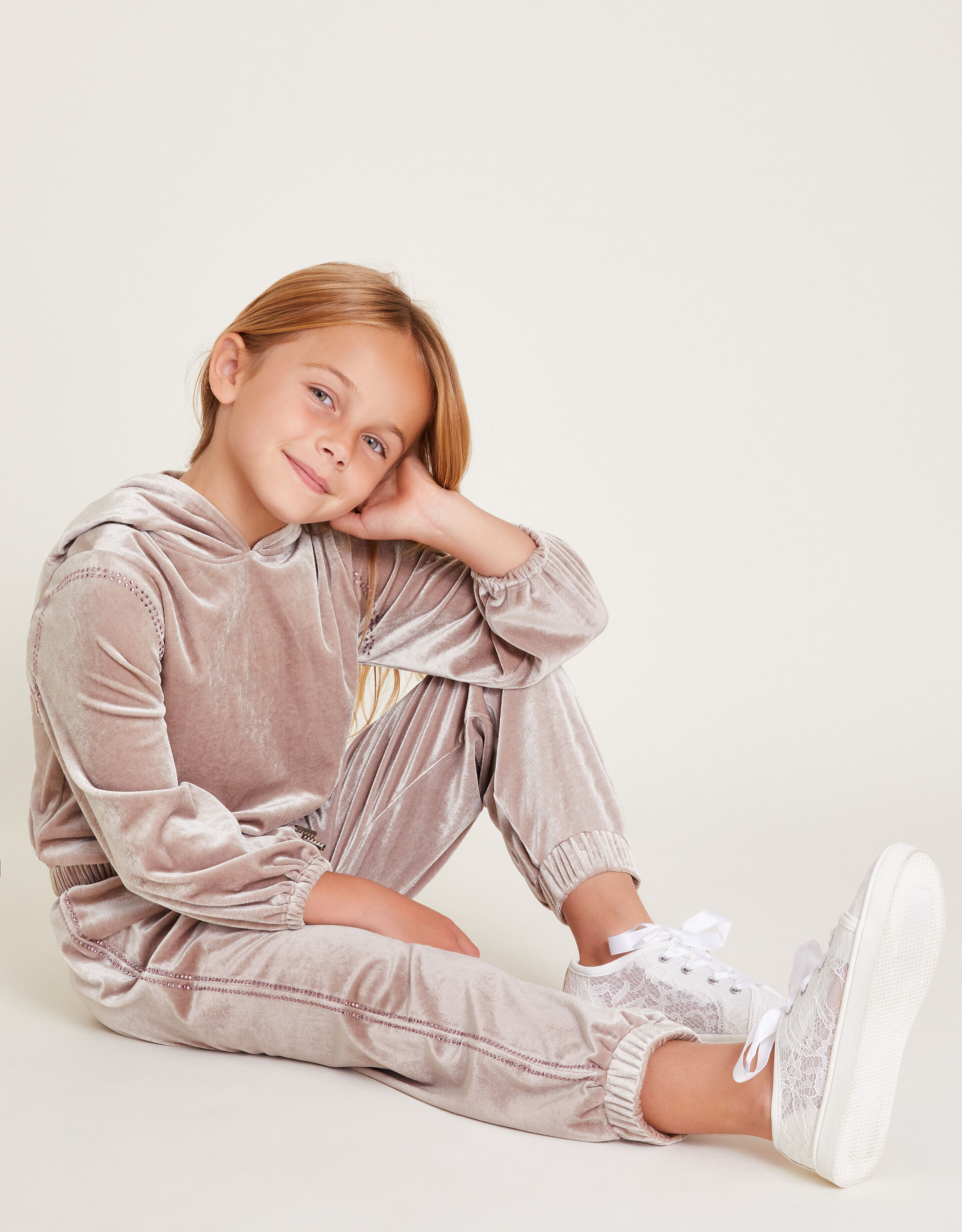 Sparkle Velour Joggers Purple Girls Skirts Monsoon Global