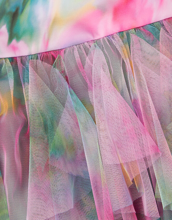 Baby Watercolor Sleeveless Ruffle Party Dress, Multi (MULTI), large