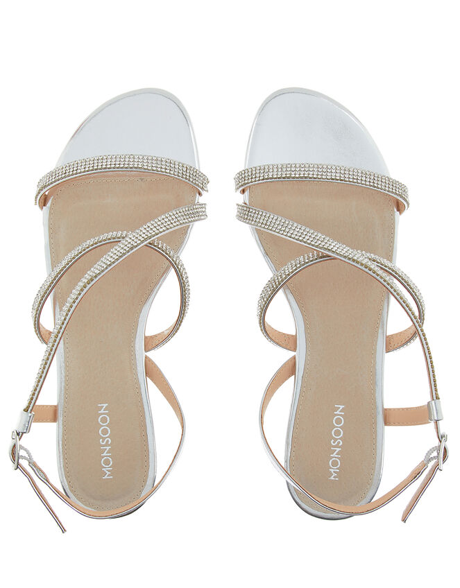 Trixie Crystal Sandals, Silver (SILVER), large