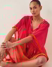 Miley Ombré Kaftan Dress, Orange (ORANGE), large