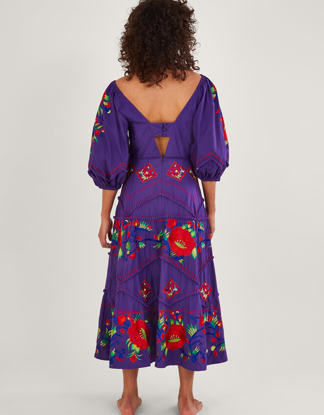 Meryl Embellished Midi Dress, Purple (PURPLE), large