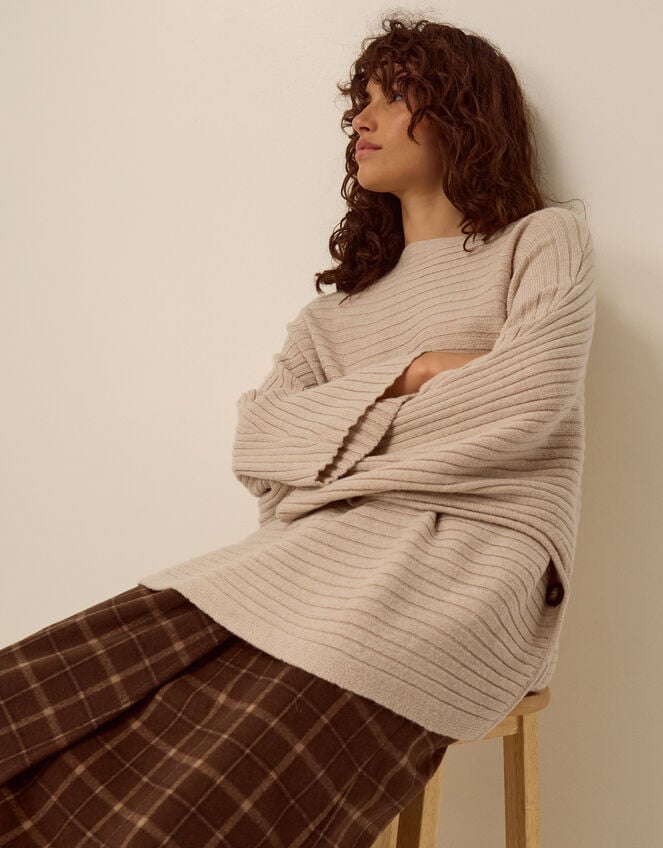 Rumi Relaxed Jumper, Natural (NATURAL), large