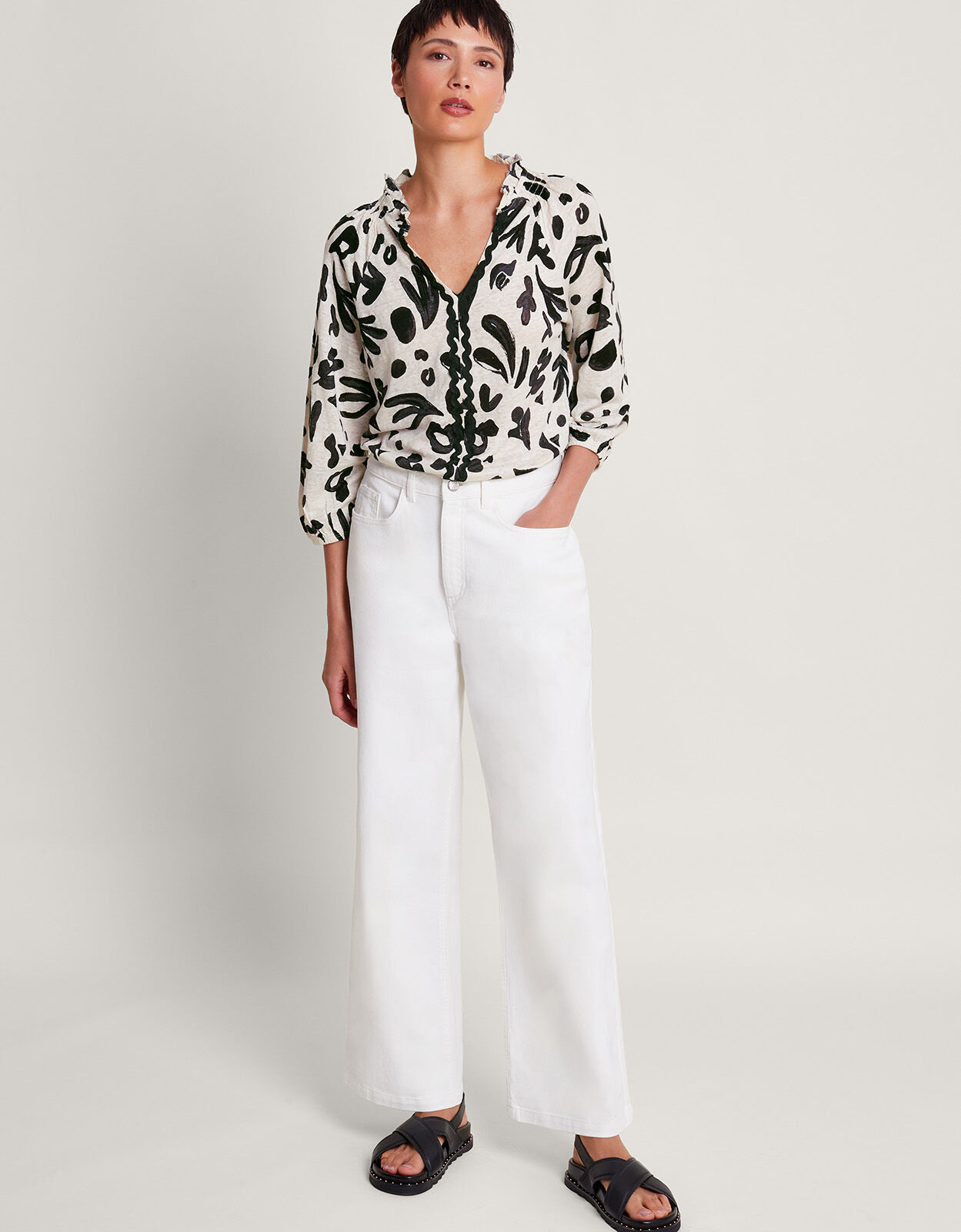 Monsoon deals linen top