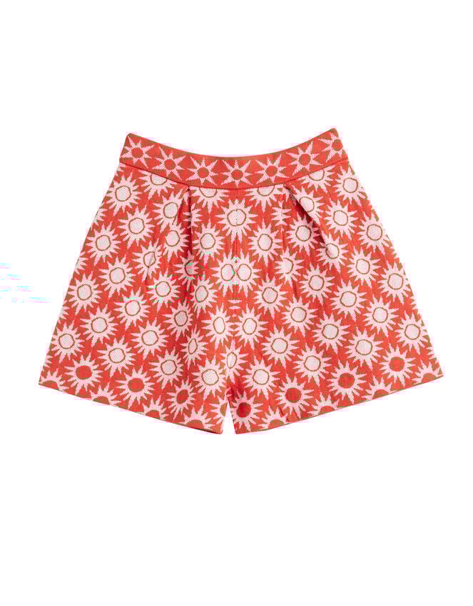 Chinti & Parker Sun Print Shorts, RED BRICK, large