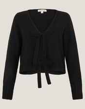 Tina Tie Front Cardigan, Black (BLACK), large