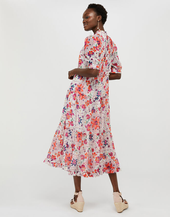 Paris Floral Shirt Dress, Ivory (IVORY), large
