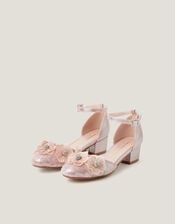 Leila Sequin Flower Two-Part Heels, Pink (PINK), large