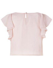 Metallic Top and Tiered Skirt Set, Pink (PINK), large