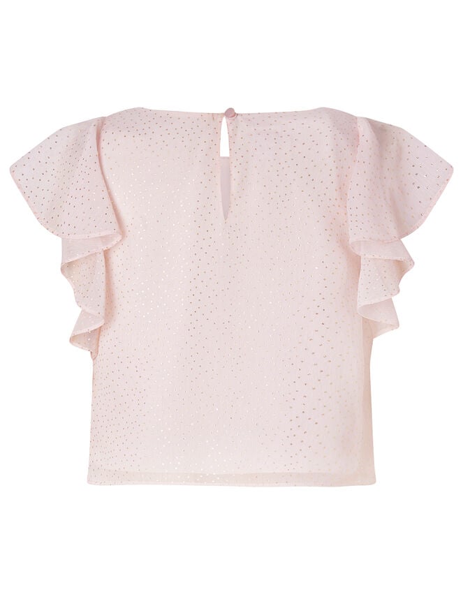 Metallic Top and Tiered Skirt Set, Pink (PINK), large