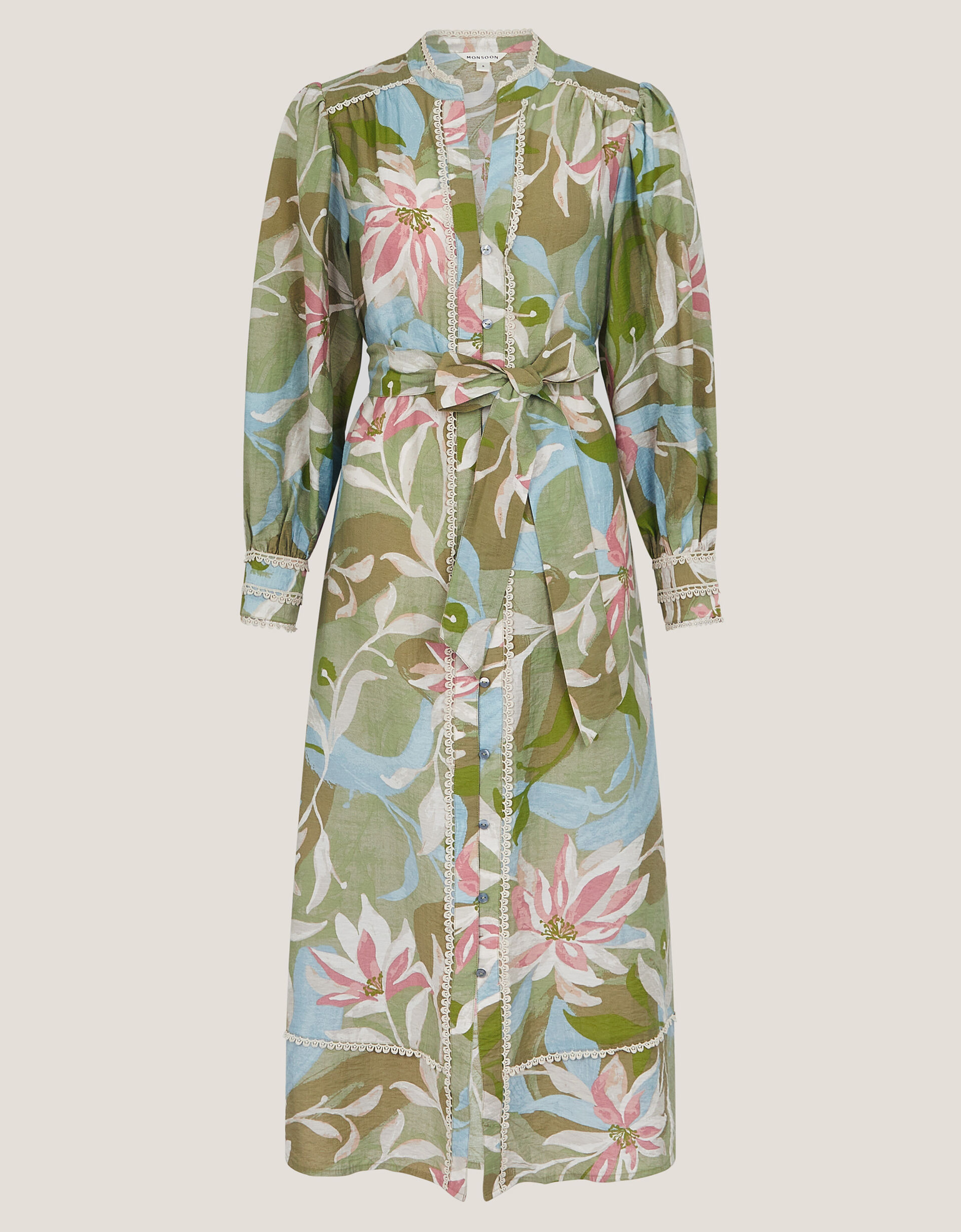 Piano Green Pattern Print Dress
