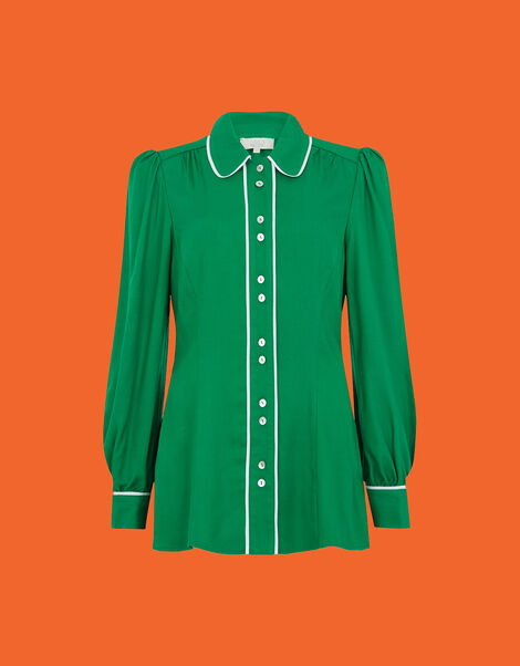 Mirla Beane Chloe Blouse Green, Green (GREEN), large