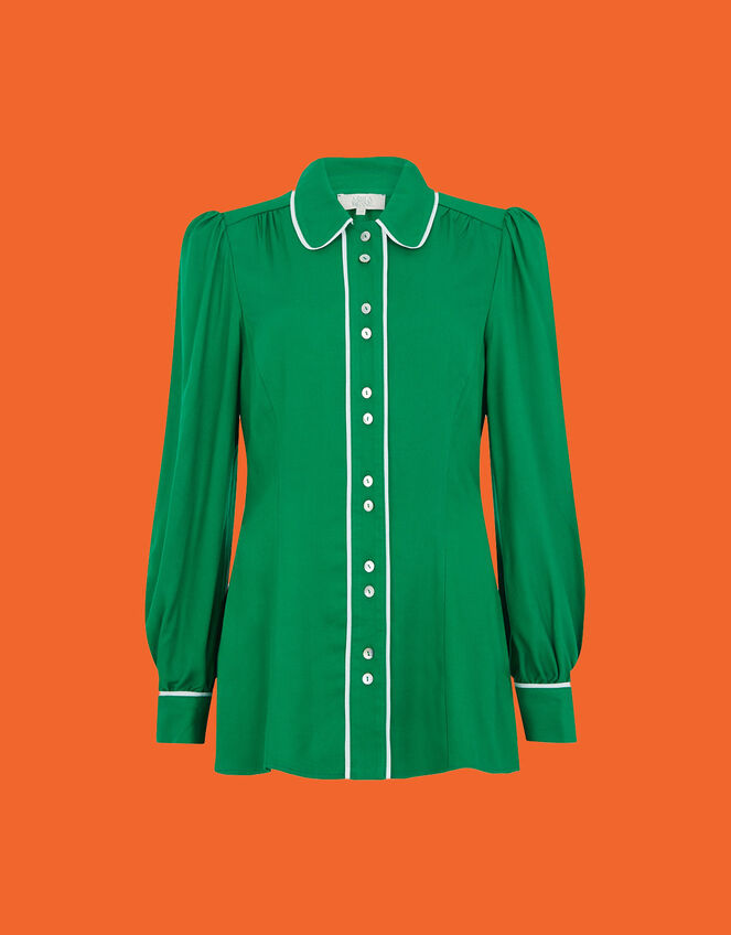 Mirla Beane Chloe Blouse, Green (GREEN), large