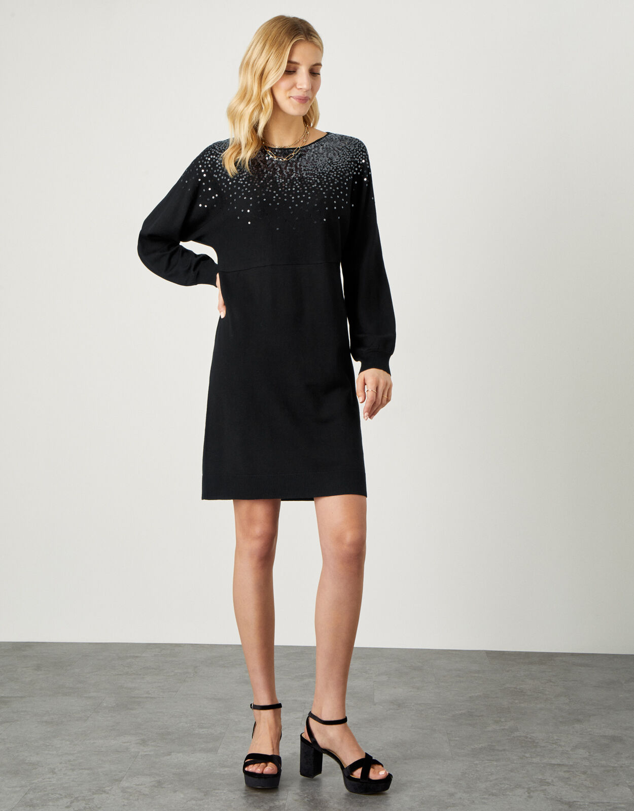 Black sparkly shop jumper dress