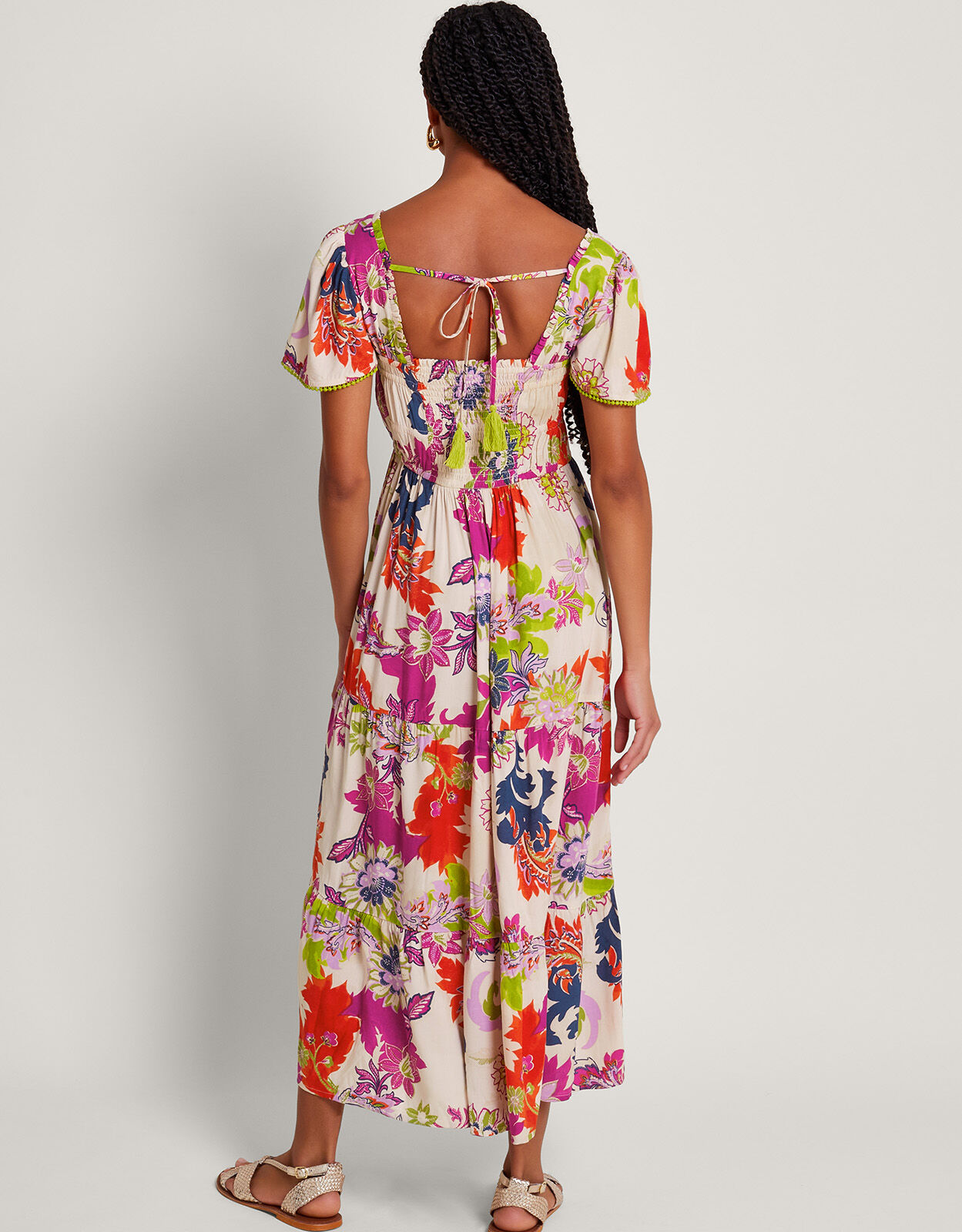 Arissa Print Dress Ivory