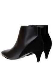 Leather and Suede Ankle Boots, Black (BLACK), large