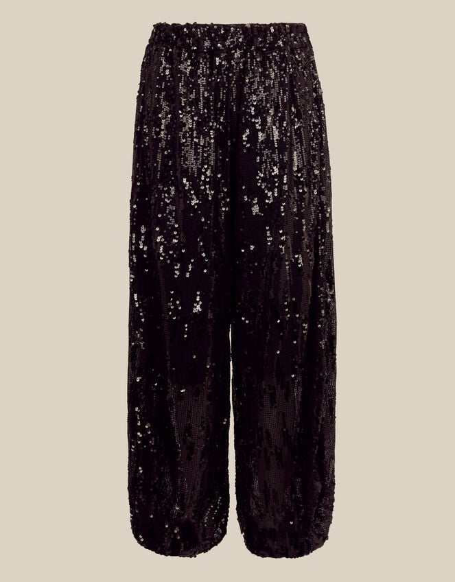 Selah Sequin Balloon Trousers, Black (BLACK), large