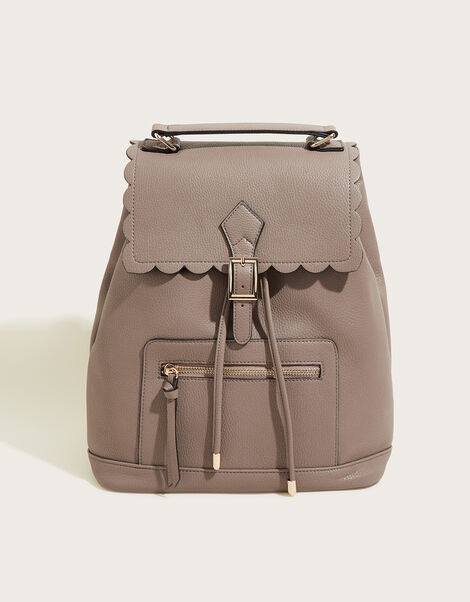 Scallop Backpack Grey, Grey (GREY), large