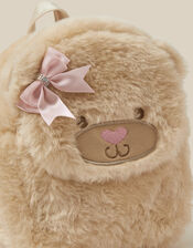 Fluffy Teddy Backpack, , large