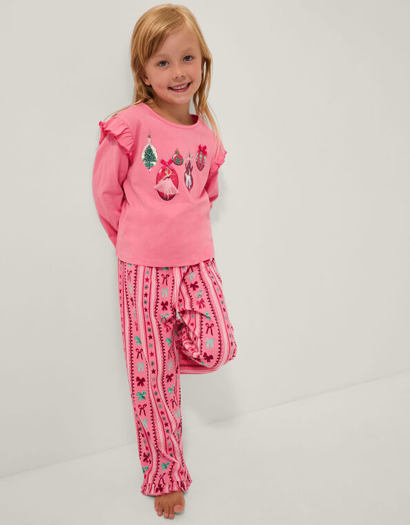 Christmas Bauble Pyjama Set, Pink (PINK), large