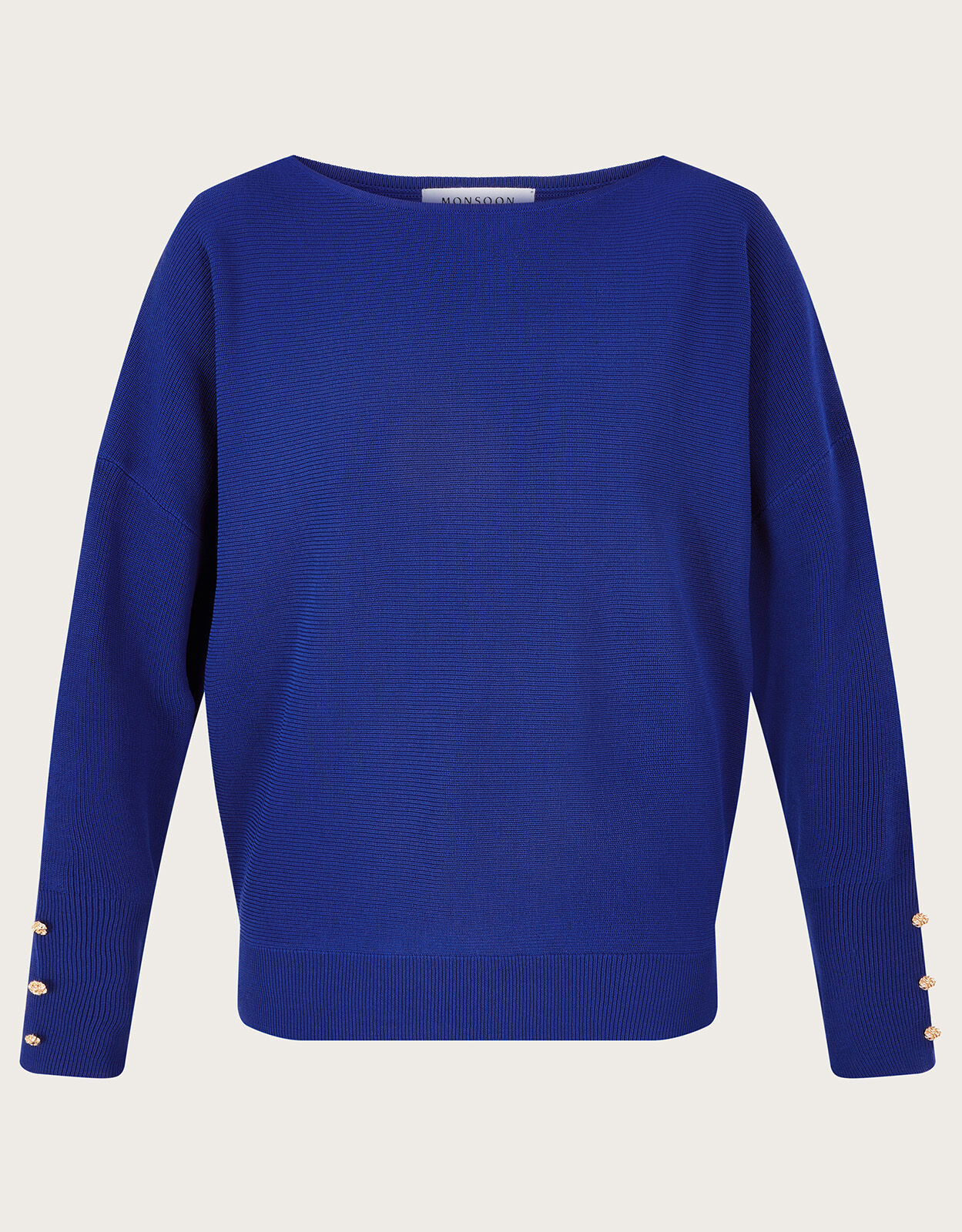 Ottoman Rib Jumper with LENZING ECOVERO Blue
