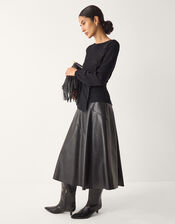 Sofia Asymmetrical Button Jumper, Black (BLACK), large