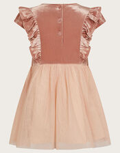 Baby Disco Velvet Reindeer Dress, Pink (PINK), large