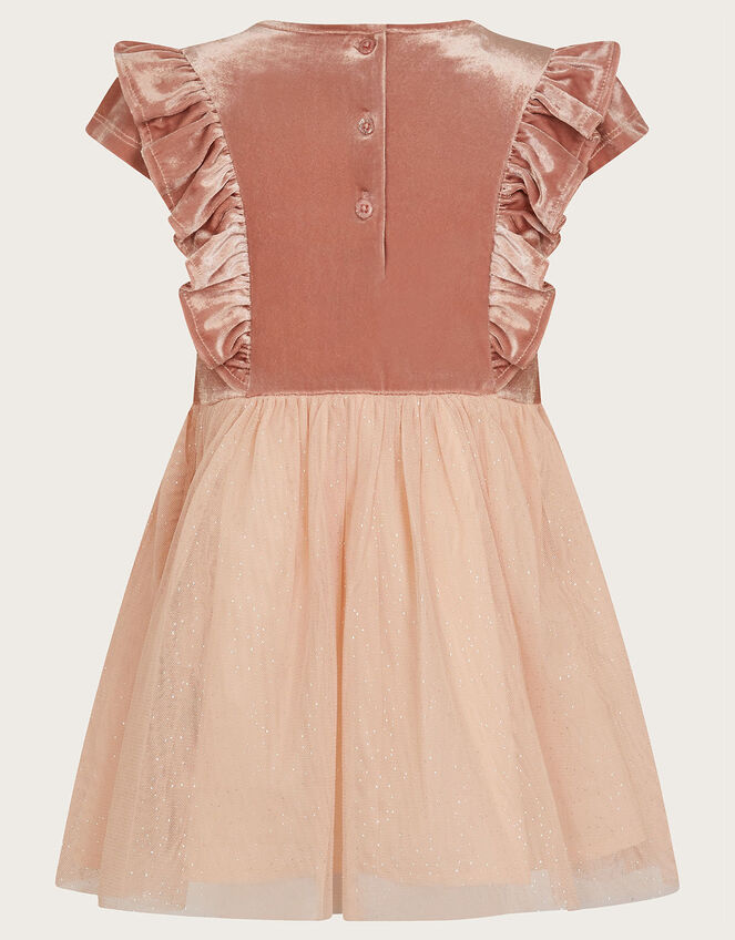 Baby Disco Velvet Reindeer Dress, Pink (PINK), large