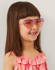 Ombr&eacute; Heart Aviator Sunglasses, , large