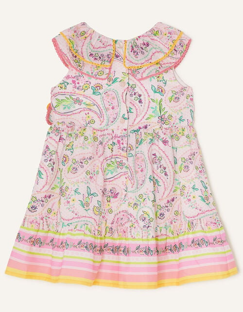 Baby Paisley Border Hem Dress, Pink (PINK), large