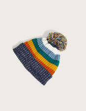 Travis Multicolour Stripe Beanie Hat, Multi (MULTI), large