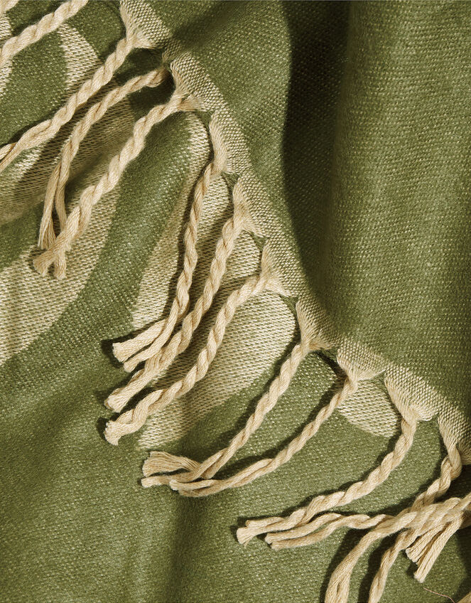 Floral Print Blanket Scarf, , large