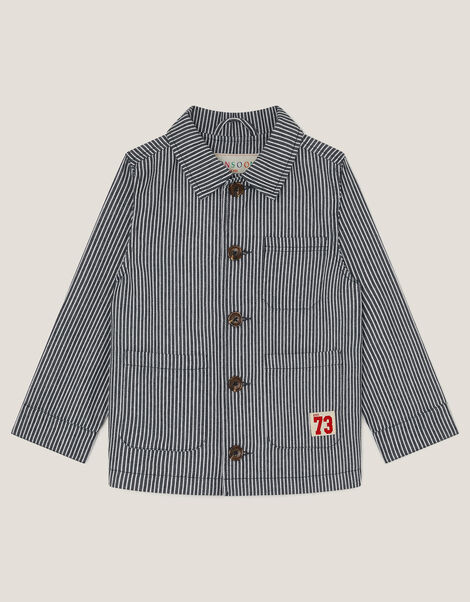 Pinstripe Shacket, Blue (BLUE), large