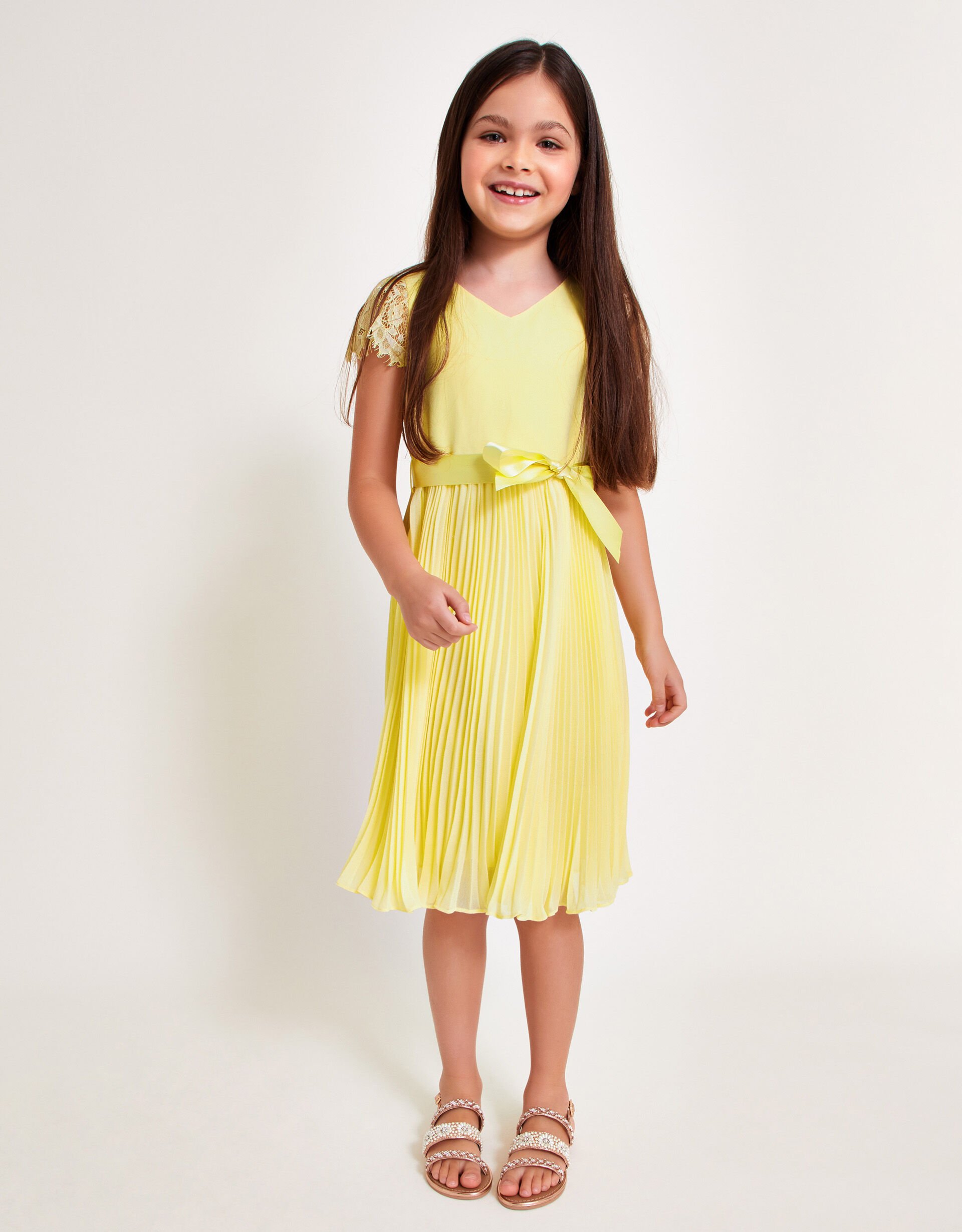 Monsoon yellow lace dress discount