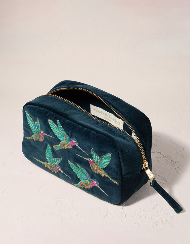 Elizabeth Scarlett Velvet Make Up Bag, , large