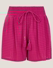 Paige High Waist Drawstring Shorts, Pink (PINK), large
