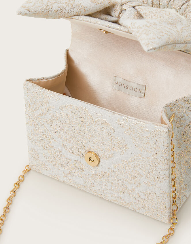 Jacquard Bow Handbag, , large