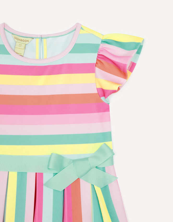 Ponte Bright Stripe Dress, Multi (MULTI), large
