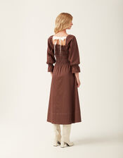 Mirla Beane Teja Dress, Brown (BROWN), large
