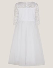 Alberta Rose Lace Pearl Dress, White (WHITE), large