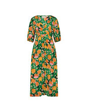 Fabienne Chapot Ana Fruity Floral Midi Dress, Green (GREEN), large