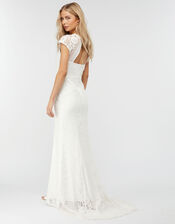 Meghan Geo Lace Maxi Wedding Dress, Ivory (IVORY), large