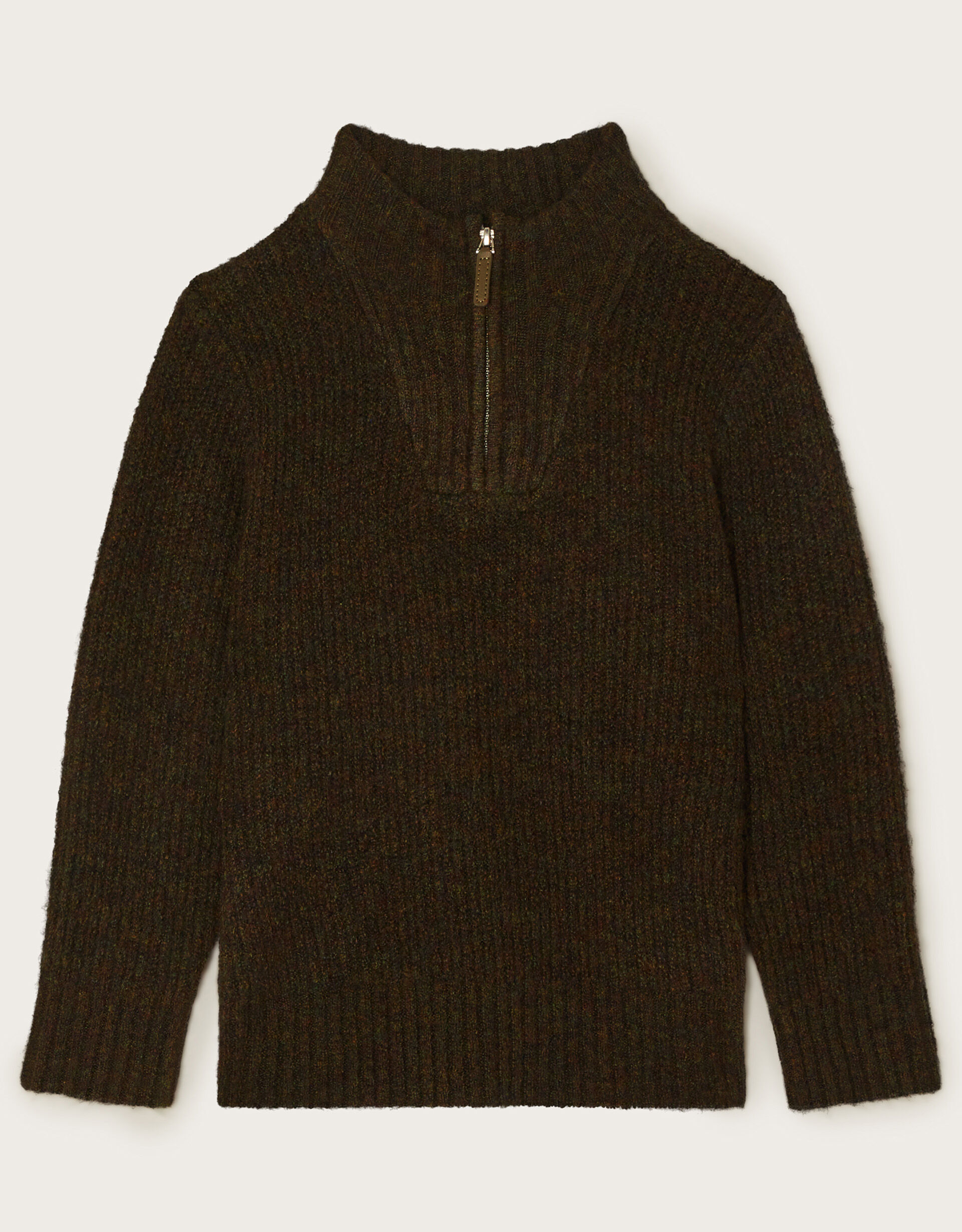 Knit Half Zip Jumper Green